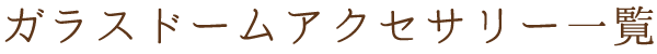 ガラスドームアクセサリー一覧